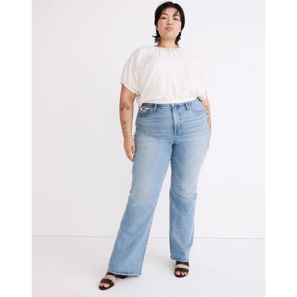 Madewell NWT The Plus Perfect Vintage Flare Jeans in Delavan Wash Size 26W - Picture 1 of 10